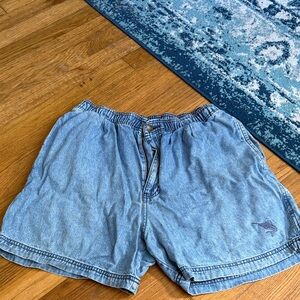 Casual Light Blue Denim Jean Shorts for Men